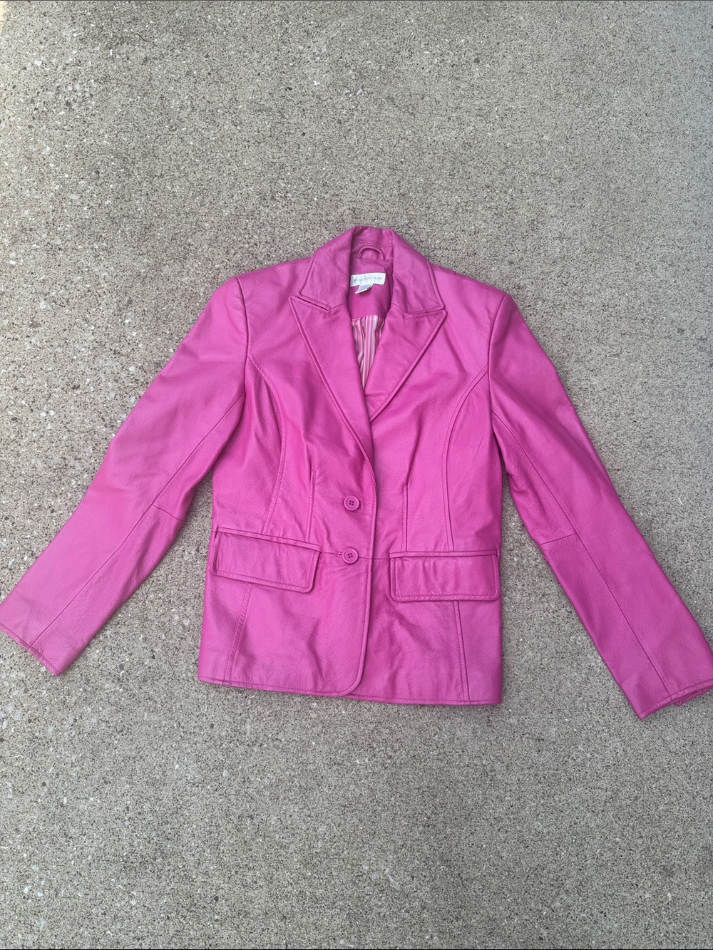 Vintage/ Y2K Worthington Pink Leather Jacket Size XS